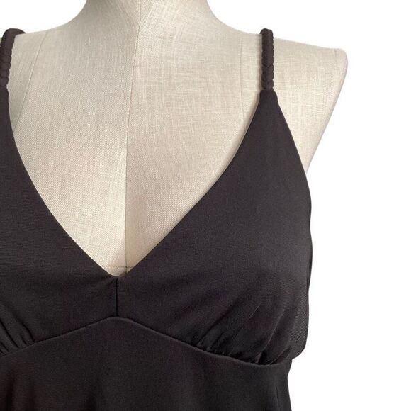 New York & Company Womens Babydoll Tank XL Dark Brown Retro Bronze Stud Mozaic - Picture 3 of 8